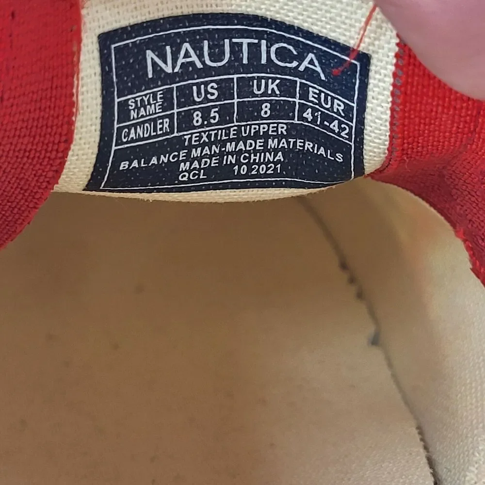 New Nautica Men's Size 8.5 Shoes Floral Red Palm Sneaker Loafer Chandler CV211-6
